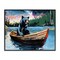 Stupell Industries Boating Black Bear Framed Giclee Wall Art Design by Adam Swanson